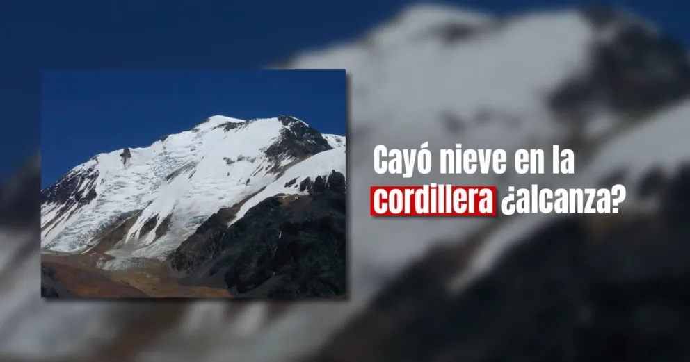 En medio del intenso Zonda, cayó nieve en la cordillera