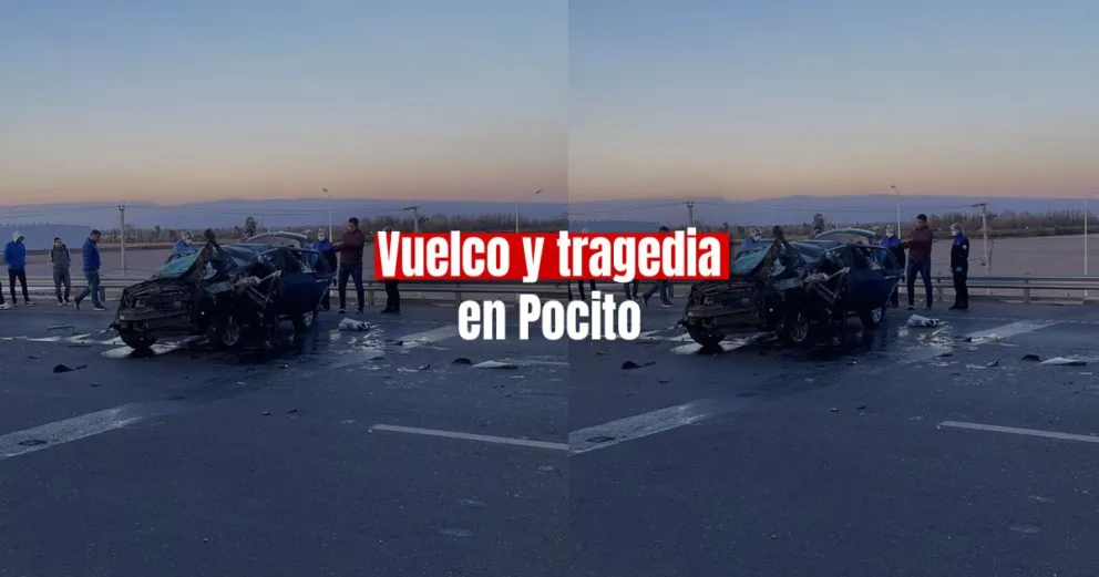 Una mujer volcó con su auto y falleció en Pocito