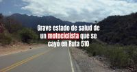 Un motociclista sufrió un fuerte golpe en Ruta 510 