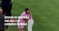 Antonela confundió a Messi con un compañero del Inter Miami y casi lo besa