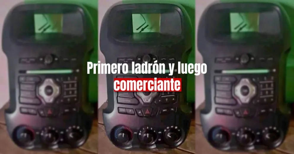 Un ladrón robó un estéreo e intentó venderlo por redes sociales 