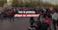 Protesta de los estudiantes de la Escuela San Martín: "A partir del lunes comienzan las soluciones", dijo Carlos Canga