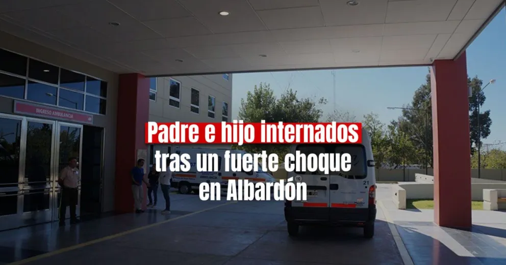 Un padre y su hijo internados tras chocar con una camioneta 