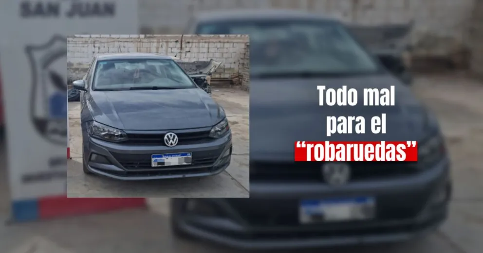 Robó la rueda de un auto y semanas después, lo encontraron