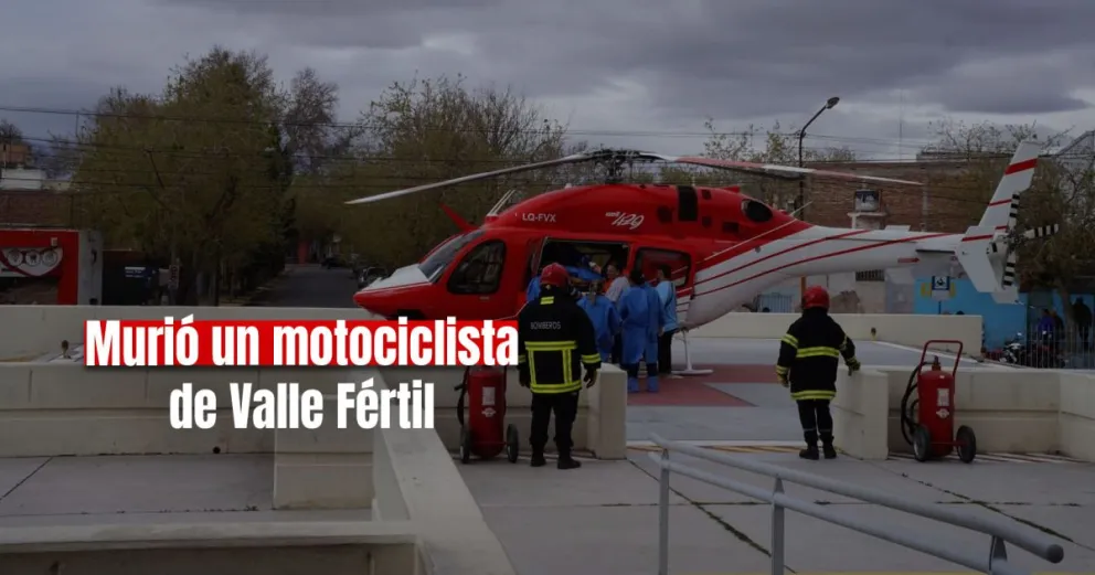 Siniestro en Valle Fértil: motociclista falleció tras 12 días de internación