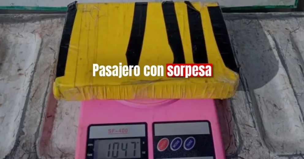 Gendarmería detuvo a un pasajero que llevaba un kilo de cocaína 