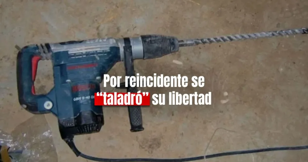 Por robarse un taladro pasará casi tres años en el penal