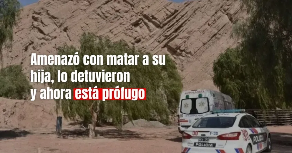 Calingasta: amenazó con tirarse de un cerro con su hija, lo detuvieron y se fugó de un patrullero