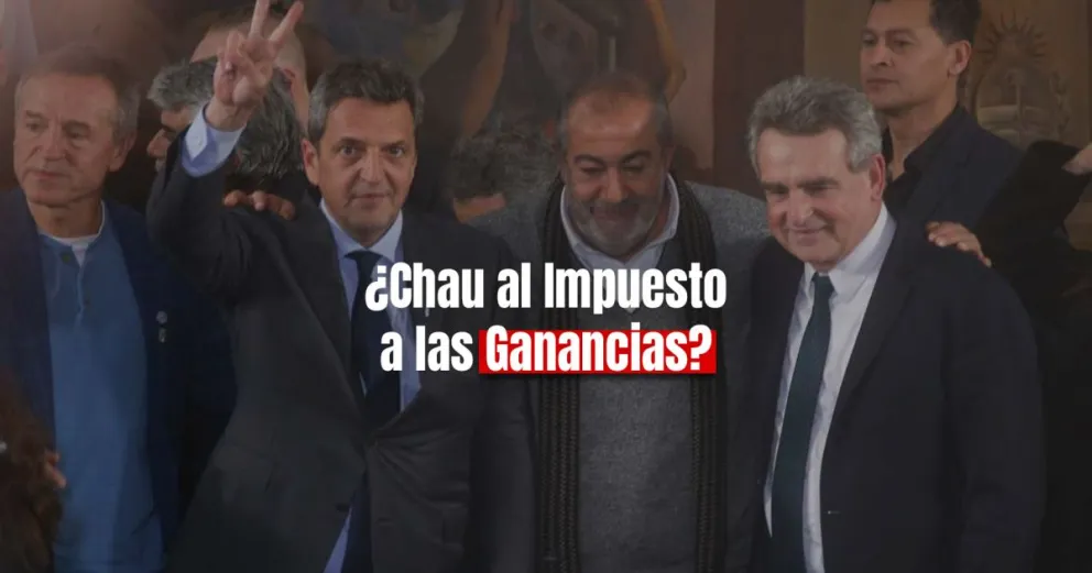 Massa evalúa junto con la CGT y la CTA la eliminación del Impuesto a las Ganancias