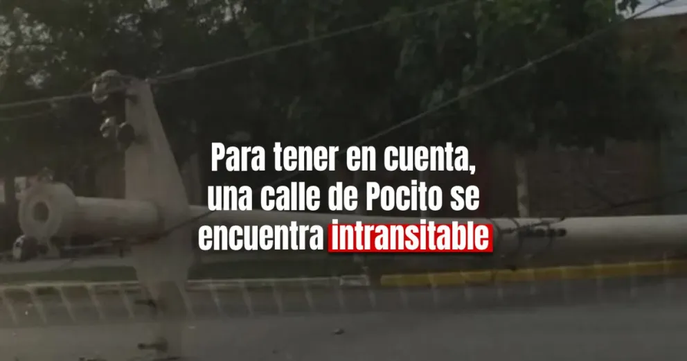 Tras el paso del viento Zonda, cortaron parte de la Avenida Uñac por caída de postes 