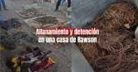Allanamiento en Rawson: secuestran 78 kg de cobre 