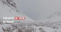 Redes sociales deslumbradas por las hermosas postales de la nevada en Calingasta