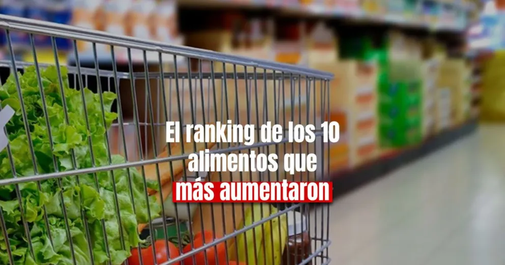 ¿Cuáles fueron los 10 alimentos que más aumentaron en agosto?