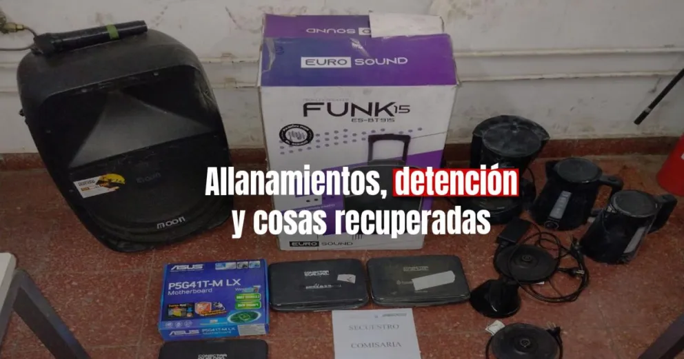 Tras un gran operativo policial detienen a una persona por robo 