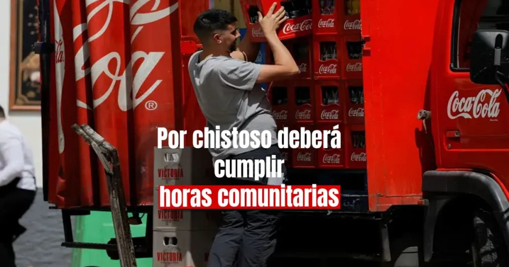 Joven sentenciado a 100 horas de trabajo comunitario por robar cajón de cola cola