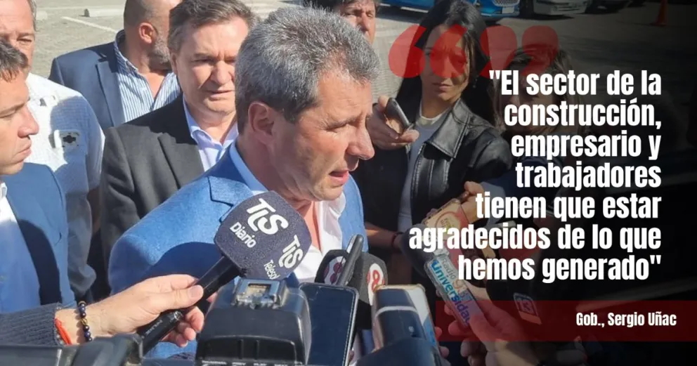 Sergio Uñac sobre la obra pública: “Ellos tienen ingresos asegurados por parte del estado, y que no todos lo tienen”