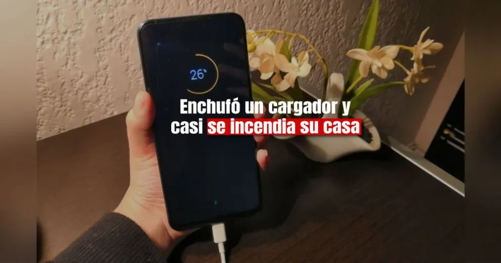Enchufó el cargador del celular, explotó y se incendió parte de la casa