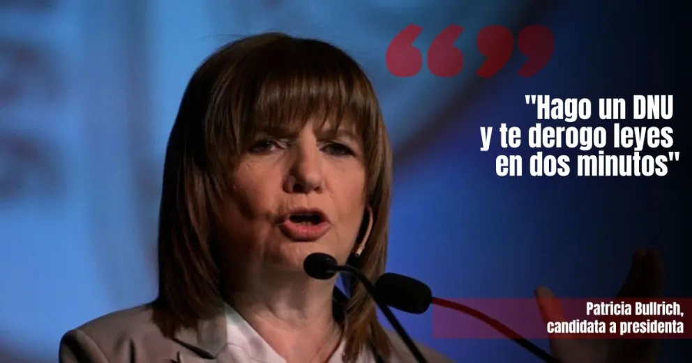 Patricia Bullrich aseguró que anulará algunas leyes si asume como presidenta