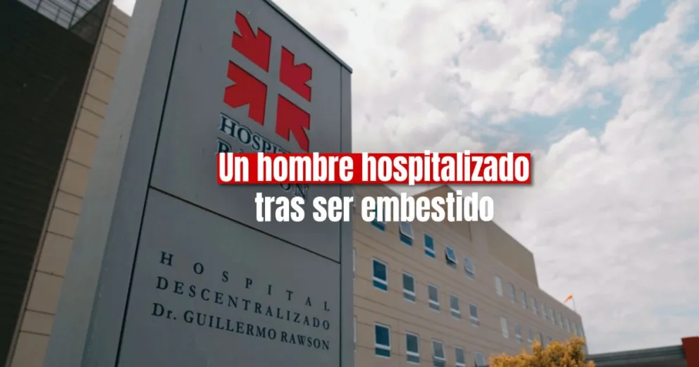 Un motociclista quedó con traumatismo de tórax tras ser embestido por una camioneta