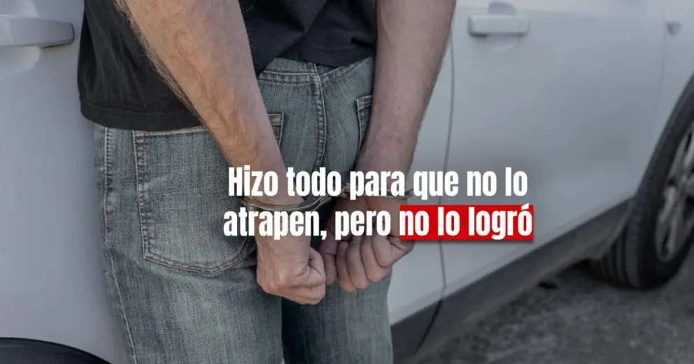 Detuvieron a un ladrón que se escondió debajo de una cama, intentó escapar y se cayó de una medianera 