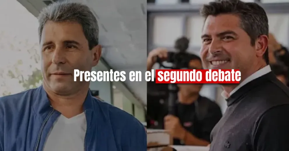 Sergio Uñac y Marcelo Orrego apoyan a sus candidatos en el segundo debate presidencial 