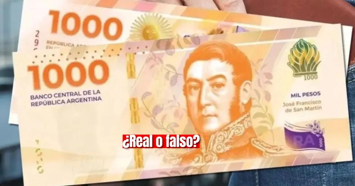 Nuevo billete de $1.000 con la imagen de San Martín: cómo identificar su autenticidad