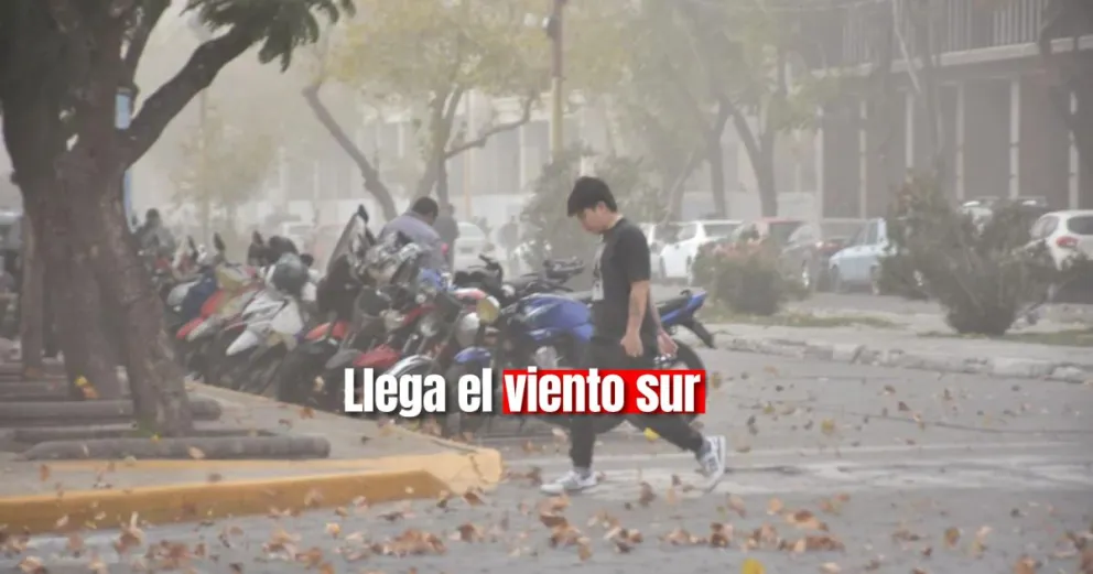 Emitieron alerta por la llegada de viento Sur a la provincia