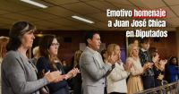 Durante la sesión en Diputados, homenajearon a Juan José Chica 