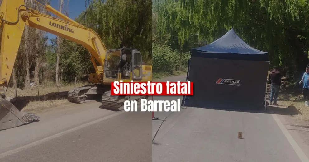 Un motociclista murió tras chocar con una máquina retroexcavadora