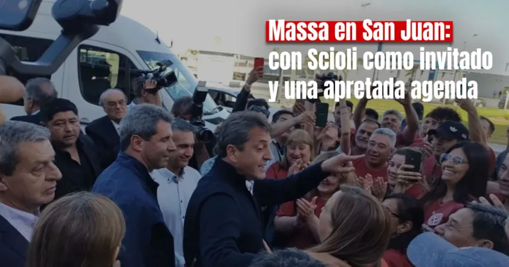 En compañía de Scioli y recibido por Uñac, llegó Massa a San Juan
