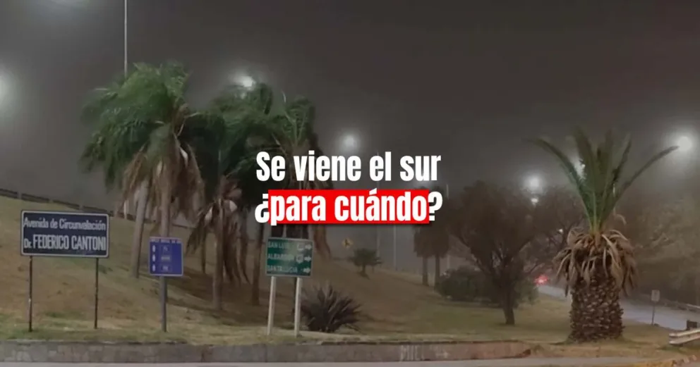 Anuncian la llegada de viento sur para este lunes