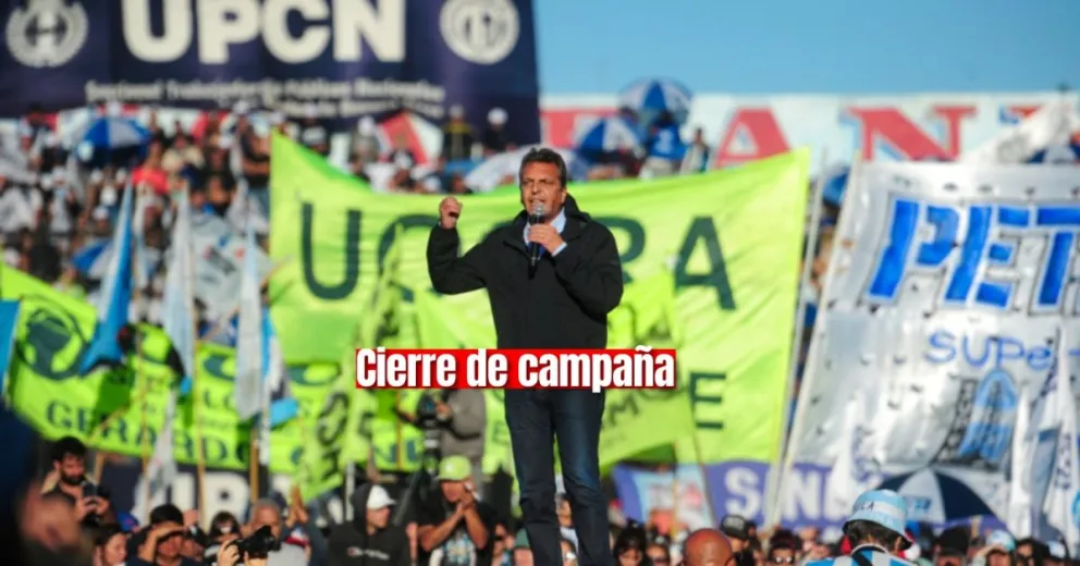 Massa y Kicillof juntos en el acto de cierre de campaña de unión por la patria