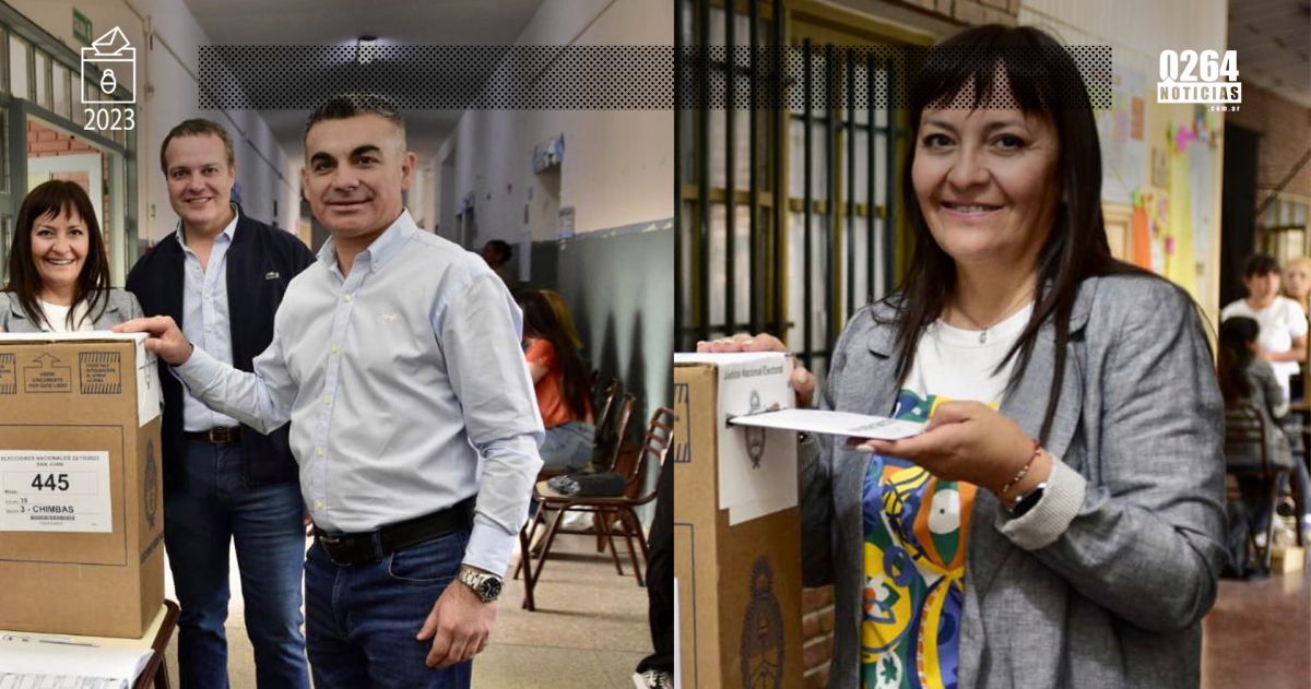 Fabian Gramajo y Daniela Rodríguez votan en Chimbas