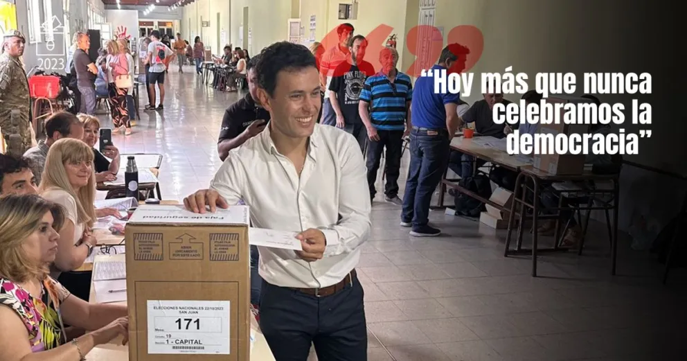 Jorge "Koki" Chica votó celebrando la democracia 