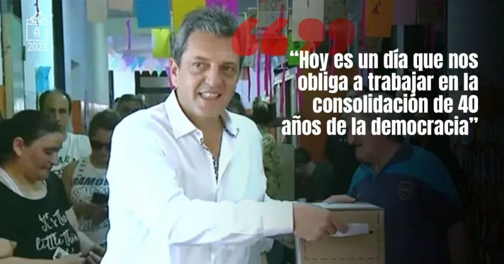 El voto de Sergio Massa con reflexiones sobre las elecciones argentinas