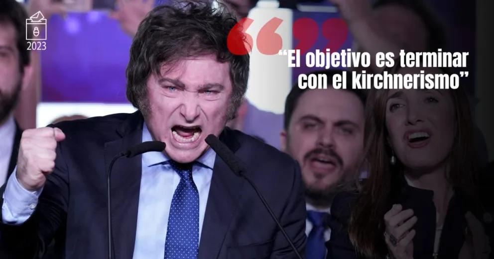 Javier Milei dio un fuerte discurso luego de quedar en segundo lugar 