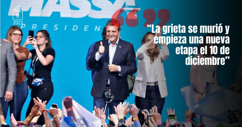  Massa llama a la unidad nacional tras quedar primero en las elecciones