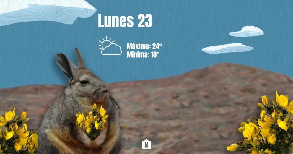 Lunes nuboso y ventoso