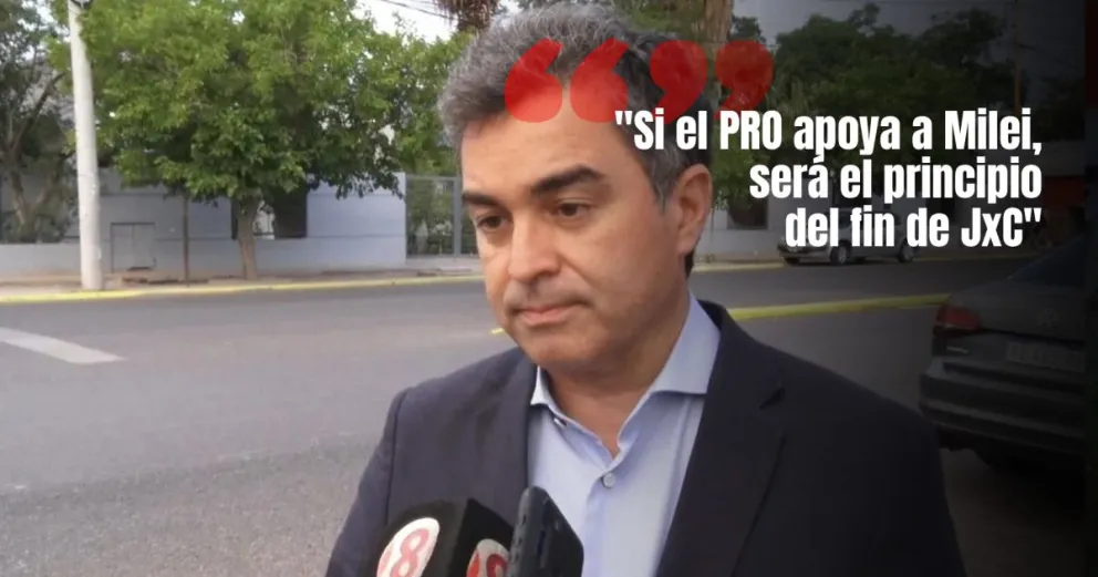 Arancibia afirma que Juntos por el Cambio está en riesgo de romperse si el PRO apoya a Milei 