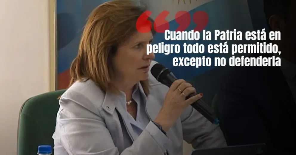 Patricia Bullrich: “La patria está en peligro, no podemos ser neutrales”