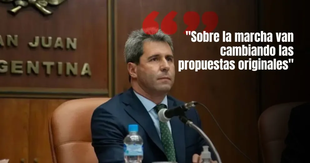 Uñac y un palito por los cambios en la campaña de Javier Milei