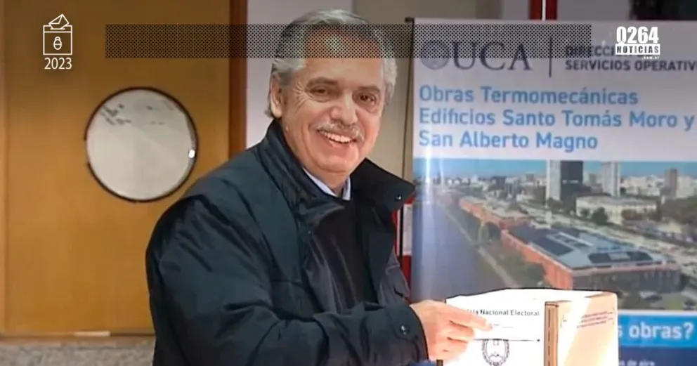 Alberto Fernández ejerció su voto en la UCA de Puerto Madero