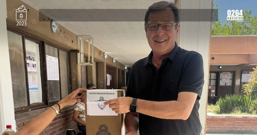 Rubén Uñac fue a votar y agradeció los buenos deseos para su recuperación