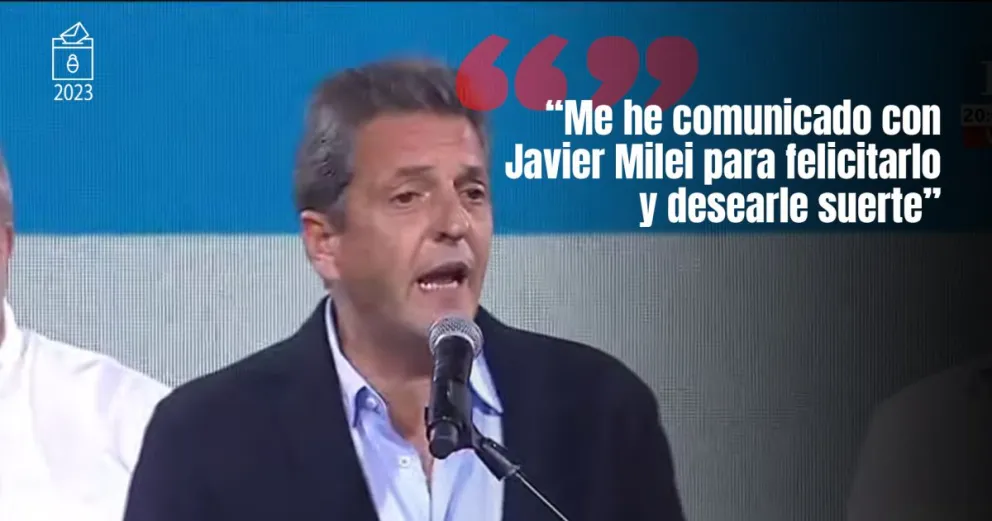 Sergio Massa: "Gracias a todos los trabajadores que le dieron transparencia y certidumbre a esta elección"