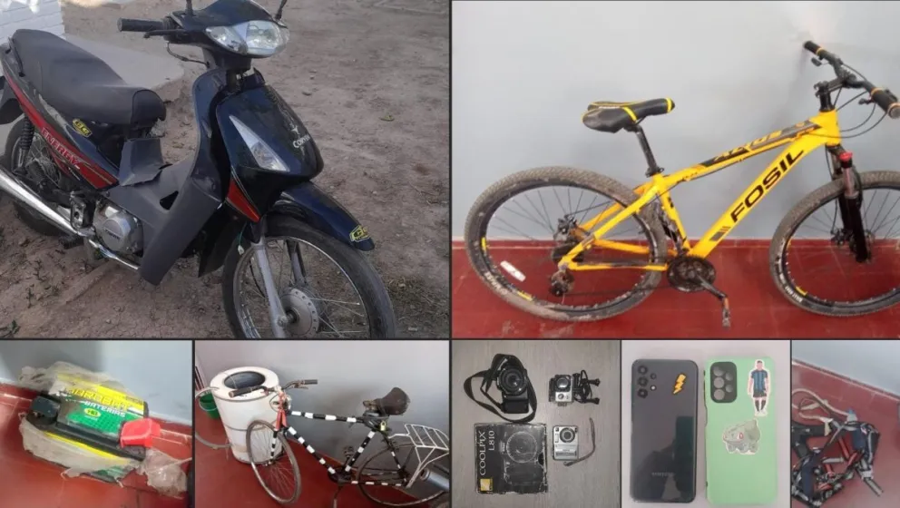 Recuperan en Rawson diferentes elementos robados y hay varios detenidos 