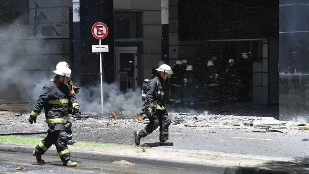 Se incendió el edificio del Ministerio de Trabajo 