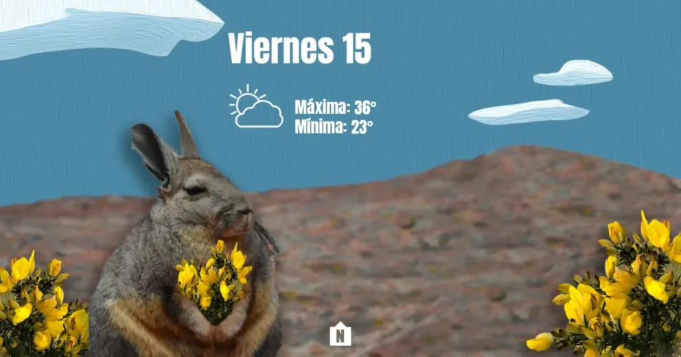 Viernes parcialmente nublado y algunas ráfagas de viento