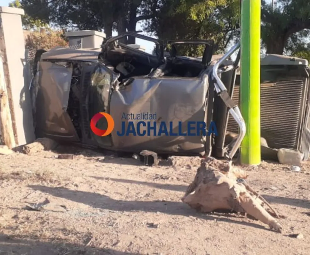 Siniestro vial en la "Rotonda del Gitano en Jáchal"