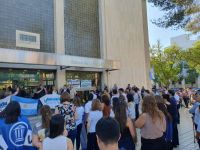 Los empleados del Banco Nación se reunieron para reclamar por las nuevas medidas de Milei 