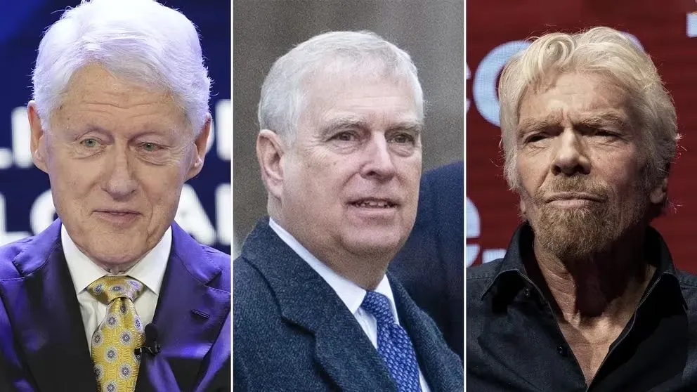 Jeffrey Epstein tendría imágenes que comprometería a Bill Clinton, el príncipe Andrew y Richard Branson